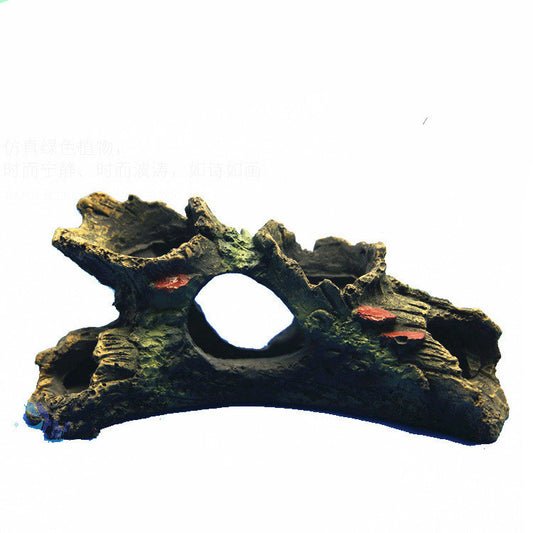 Hollow Tree Stump Aquarium Decoration