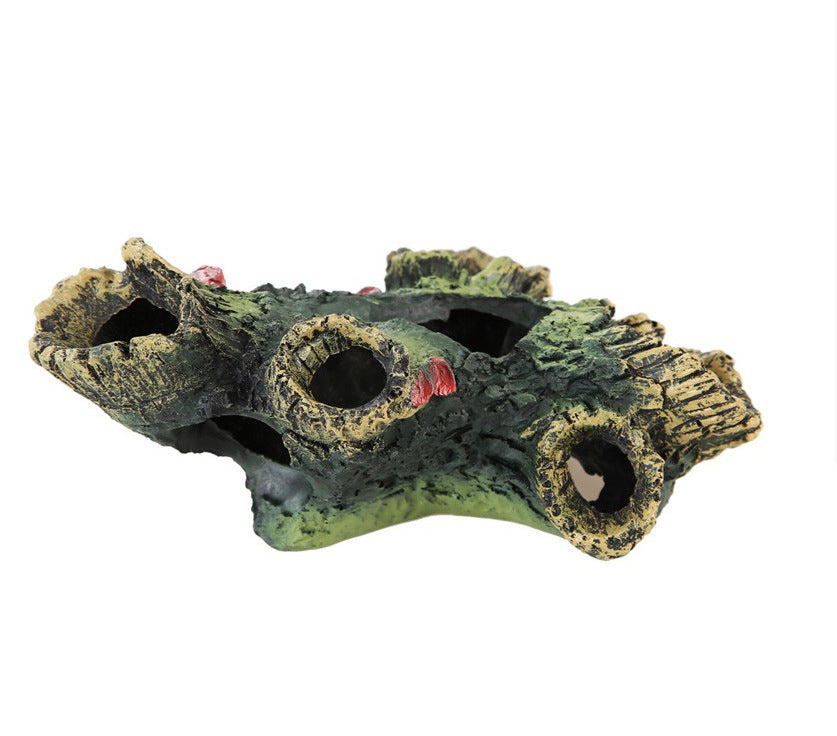 Hollow Tree Stump Aquarium Decoration
