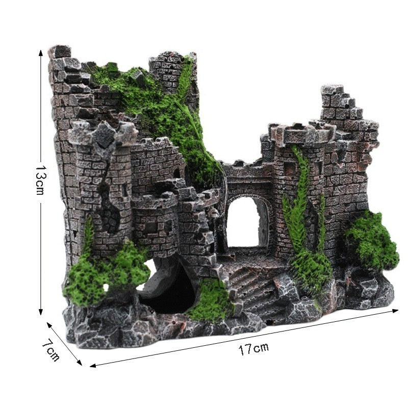Resin Castle Decoration For Fish tank
