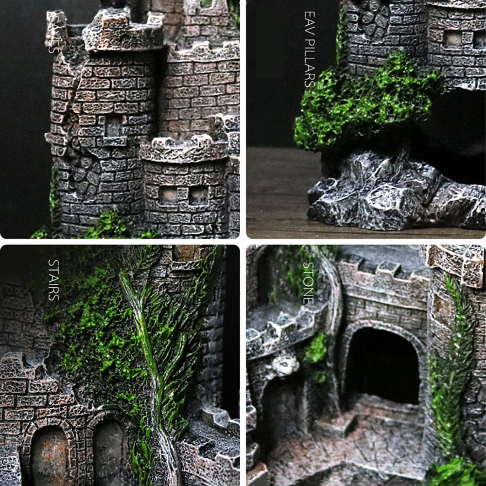 Resin Castle Decoration For Fish tank