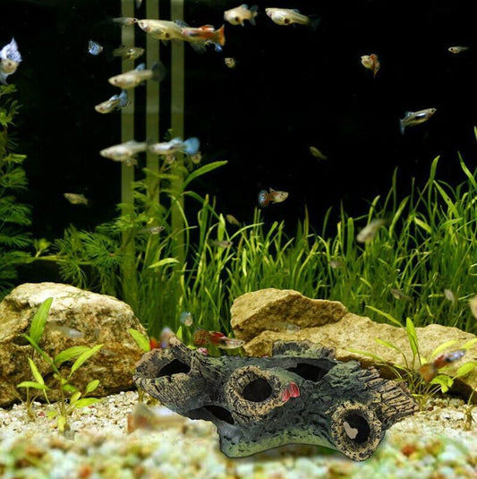Hollow Tree Stump Aquarium Decoration