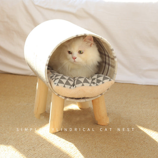 Cylindrical Cat Nest