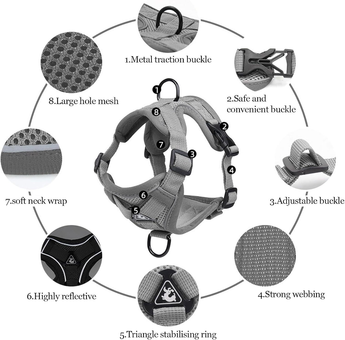 Reflective  Cat Harness And Leash
